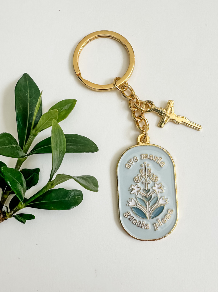 Ave Maria Catholic keychain — Marian gift for women | Lily & Lamb Ave Maria Catholic keychain — Marian gift for women | Lily & Lamb