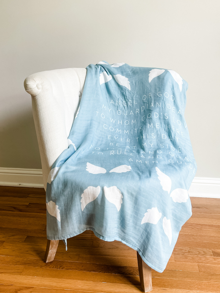 Guardian Angel Baby Swaddle (Blue)