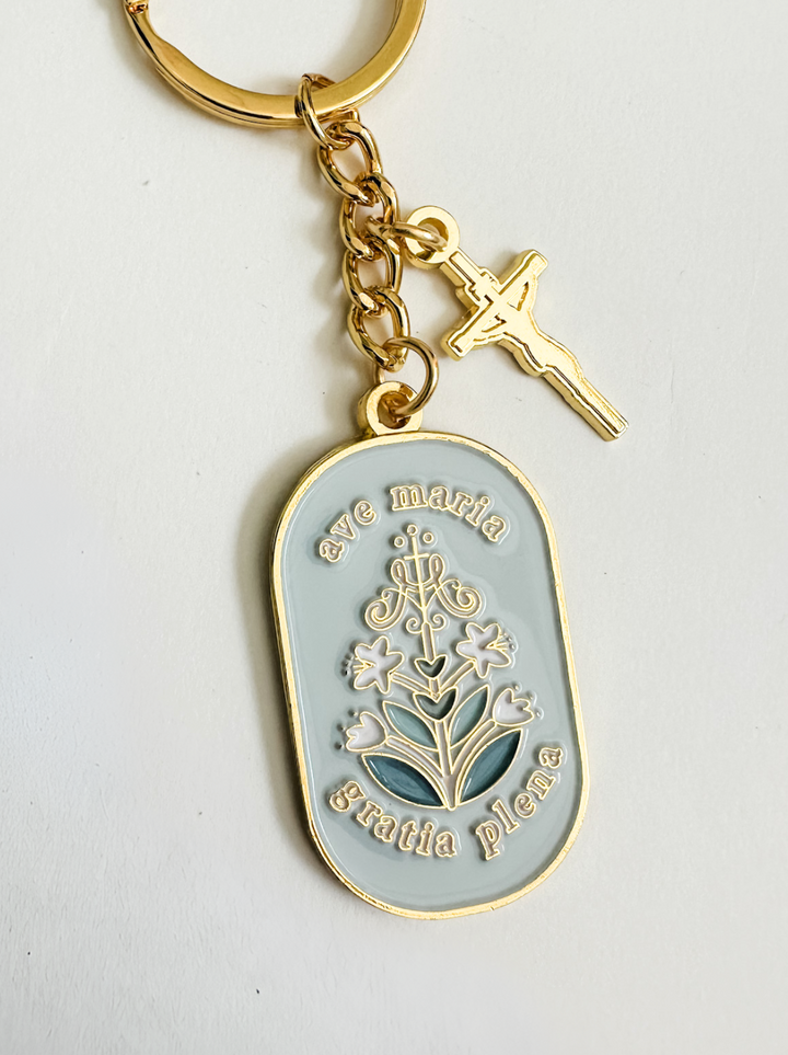 Ave Maria Keychain – Lily and Lamb