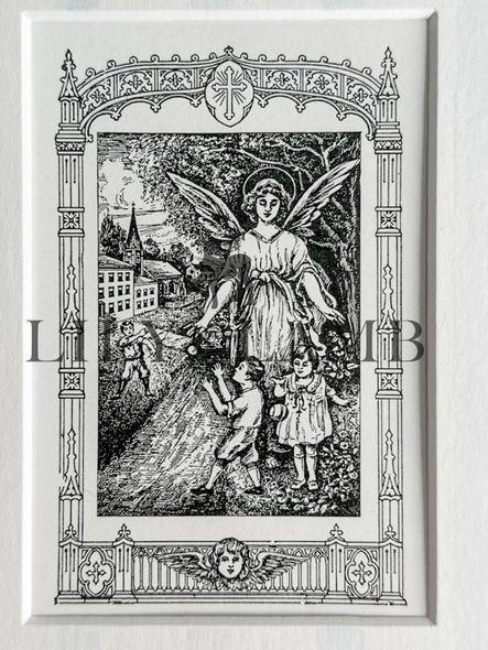 Guardian Angel Matted Print (Blue)